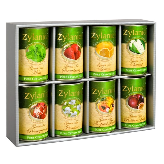 Herbata Zielona Liściasta Sypana Zylanica Zestaw  Gift Pack Flavours Green Tea 240G Zylanica