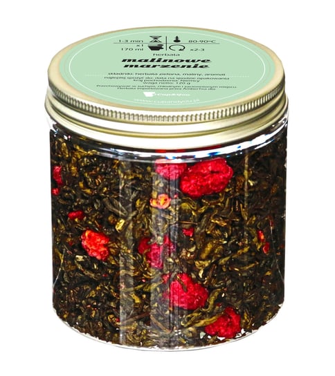 Herbata zielona MALINOWE MARZENIE najlepsza sypana liściasta 150g maliny Cup&You