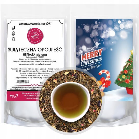 Herbata Zielona Świąteczna Opowieść - 50G Winoszarnia
