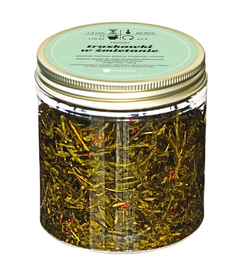 Herbata zielona TRUSKAWKI W ŚMIETANIE najlepsza sypana liściasta 100g truskawki Cup&You