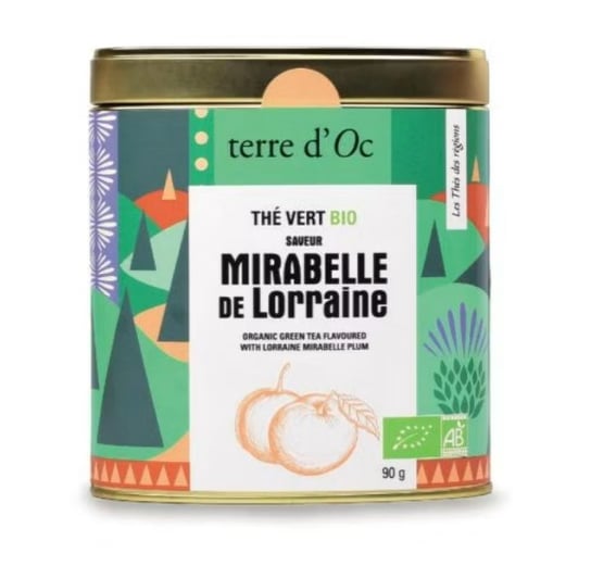 Herbata Zielona W Puszce 90 G Lorraine Mirabelle Plum Terre D'Oc Terre D'oc