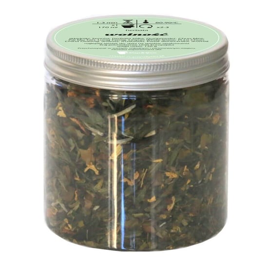 Herbata zielona WOLNOŚĆ najlepsza sypana liściasta 120g ananas truskawki kwiat słonecznika Cup&You