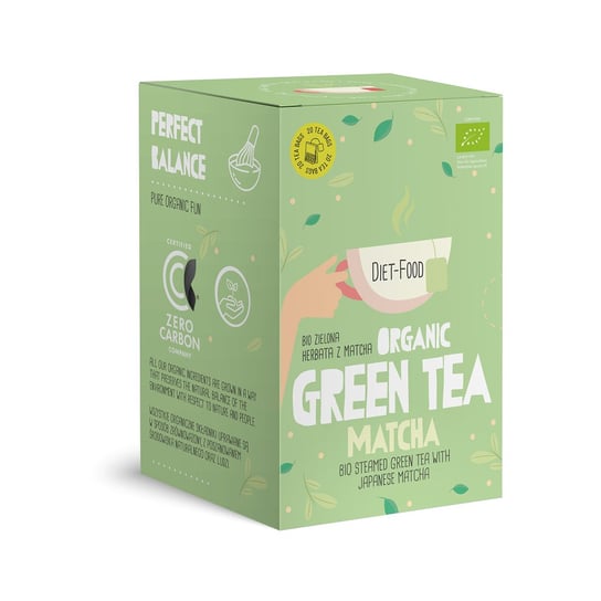 HERBATA ZIELONA Z MATCHĄ (GREEN TEA MATCHA) BIO (20 x 2 g) 40 g - DIET-FOOD Diet-food