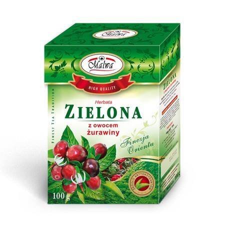 Herbata zielona z żurawiną 100g MALWA Malwa