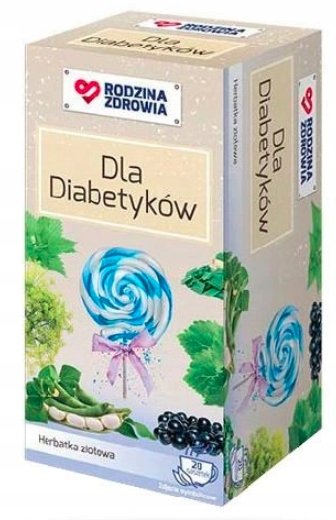 Herbata ziołowa Rodzina Zdrowia Dla Diabetyków 20 szt. RODZINA ZDROWIA