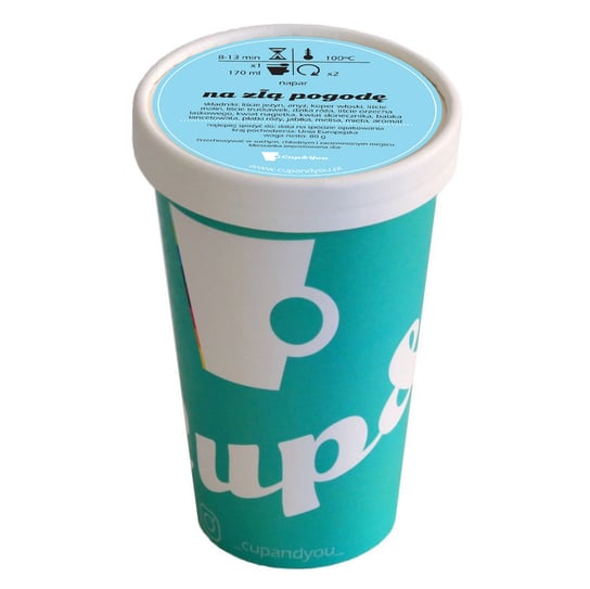 Herbata ziołowa smakowa CUP&YOU, na złą pogodę w EKO KUBKU, 80 g Cup&You