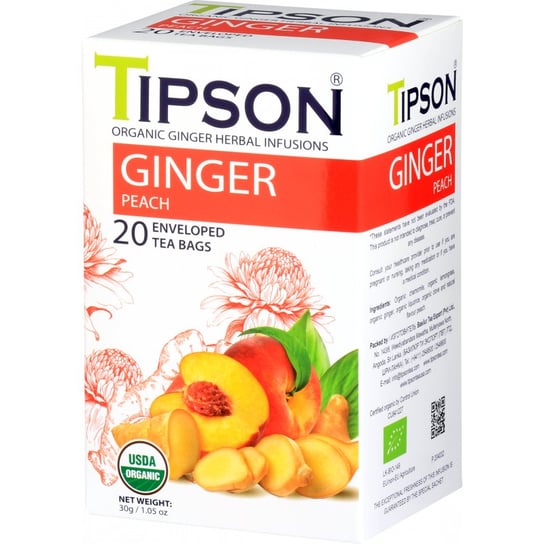 Herbata ziołowa Tipson z brzoskwinią i lukrecją 20 szt. Tipson