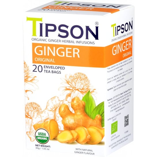Herbata ziołowa Tipson z imbirem 20 szt. Tipson