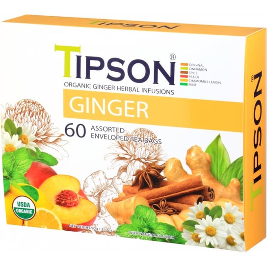 Herbata ziołowa Tipson z imbirem 60 szt. Tipson