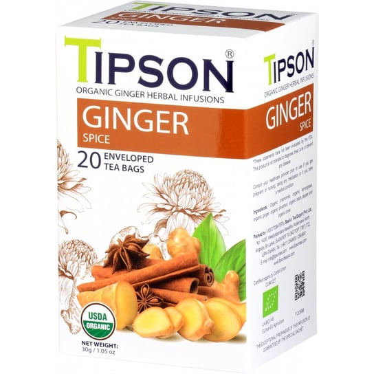 Herbata ziołowa Tipson z imbirem i goździkami 20 szt. Tipson