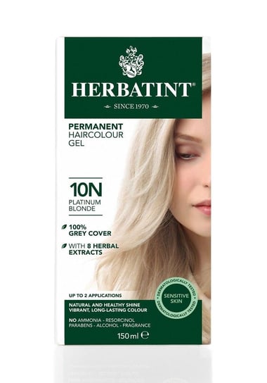 Herbatint, Farba do włosów, 10N Platynowy blond, 150 ml HERBATINT