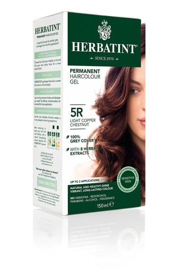 Herbatint, farba do włosów 5R Jasny Miedziany Kasztan, 150 ml HERBATINT