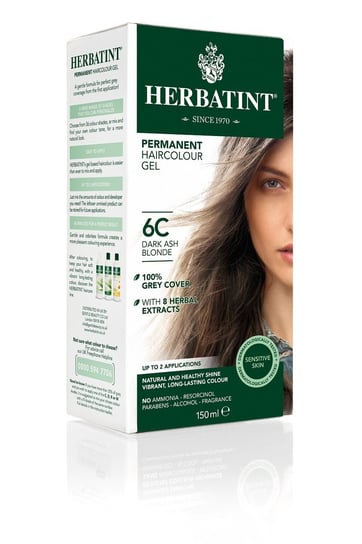 Herbatint, farba do włosów 6C Ciemny Popielaty Blond, 150 ml HERBATINT