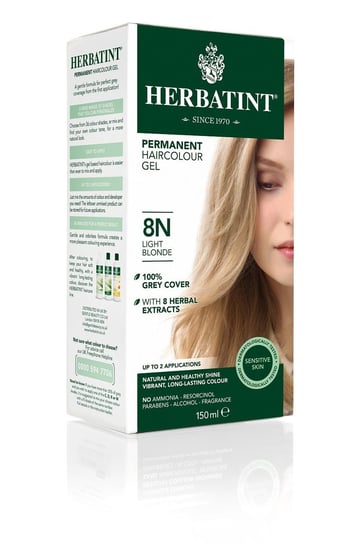 Herbatint, farba do włosów 8N Jasny Blond, 150 ml HERBATINT