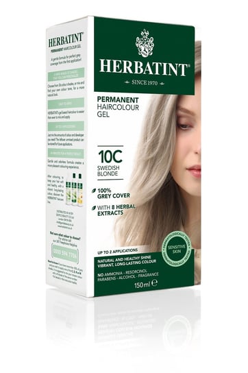 Herbatint, Trwała farba do włosów, 10C SZWEDZKI BLOND, seria popielata HERBATINT