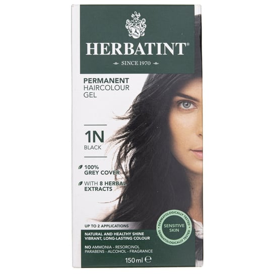Herbatint, trwała farba do włosów 1N Czarny, 150 ml HERBATINT