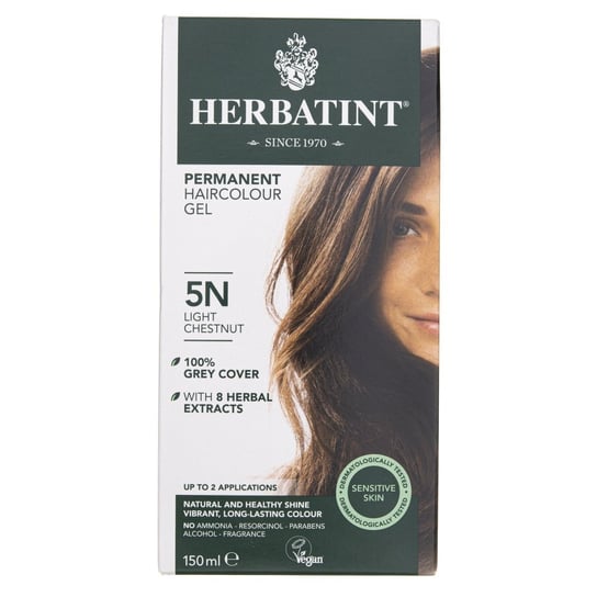 Herbatint, trwała farba do włosów 5N Jasny Kasztan, 150 ml HERBATINT