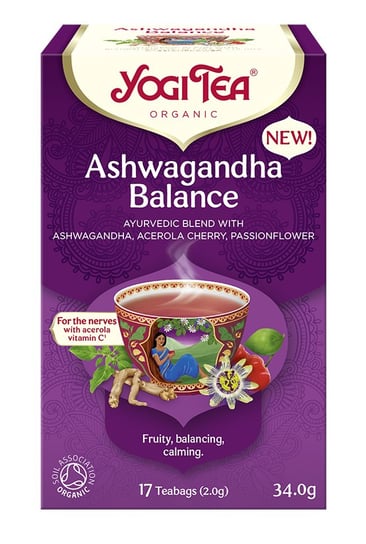 Herbatka Ajurwedyjska Równowaga Z Ashwagandhą (Ashwagandha Balance) Bio (17 X 2 G) 34 G - Yogi Tea Inna marka