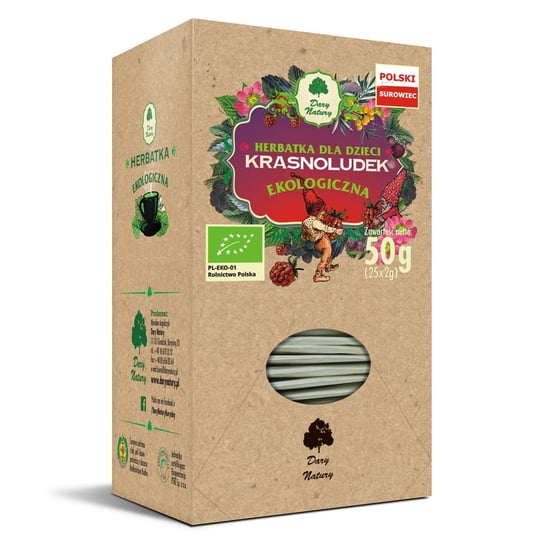 Herbatka Dla Dzieci Krasnoludek Bio (25 X 2 G) 50 G - Dary Natury Inna marka