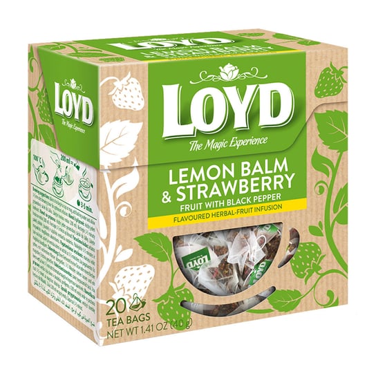 Herbatka owocowa - ziołowa Loyd Melisa i Truskawka 20 torebek Loyd Tea