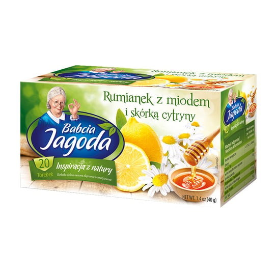 Herbatka owocowo - ziołowa Babcia Jagoda Herbata rumianek z miodem i cytryną 20 torebek Babcia Jagoda