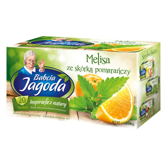Herbatka owocowo - ziołowa Babcia Jagoda Melisa z pomarańczą 20 torebek Babcia Jagoda