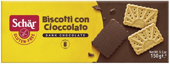 Herbatniki Czekoladowe Biscotti con Cioccolato bezglutenowe 150g - Schär Schar