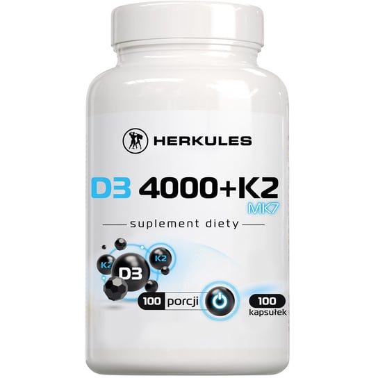 Herkules D3 4000+K2 MK7, Suplement diety, 100 kaps. Herkules