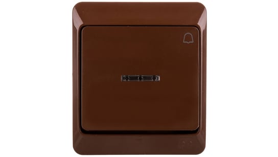 Hermes Przycisk dzwonek mechanizm z pełną obudową brązowy IP44 przycisk 1x ŁNT-1D+n 0347-06 ELEKTRO-PLAST NASIELSK