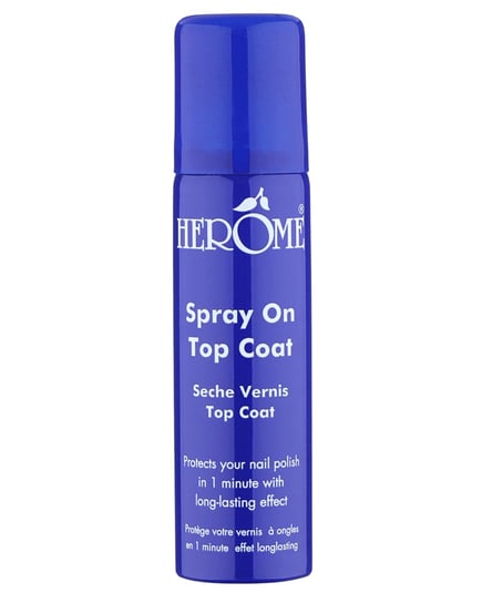 Herome Spray On Top Coat, Spray Ochronny do Paznokci, Chroni Przed Uszkodzeniami, 75ml Herome