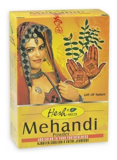 Hesh, henna do włosów i zdobienia ciała Mehandi czerwona, 100 g Hesh