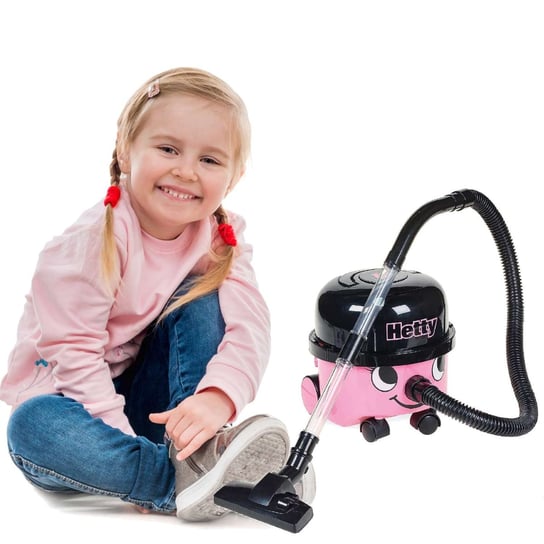 Hetty Zabawkowy odkurzacz z funkcją ssania dla dzieci różowe urządzenie Casdon