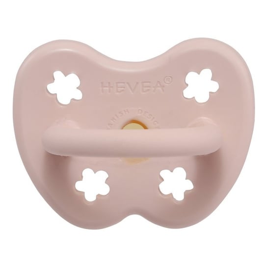 Hevea, Smoczek ortodontyczny, kauczukowy, Powder Pink, 0-3 m Hevea