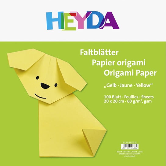 Heyda, papier do origami, Uni, 100 arkuszy 