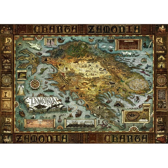 Heye, puzzle, Map of Zamonia, 2000 el. Heye