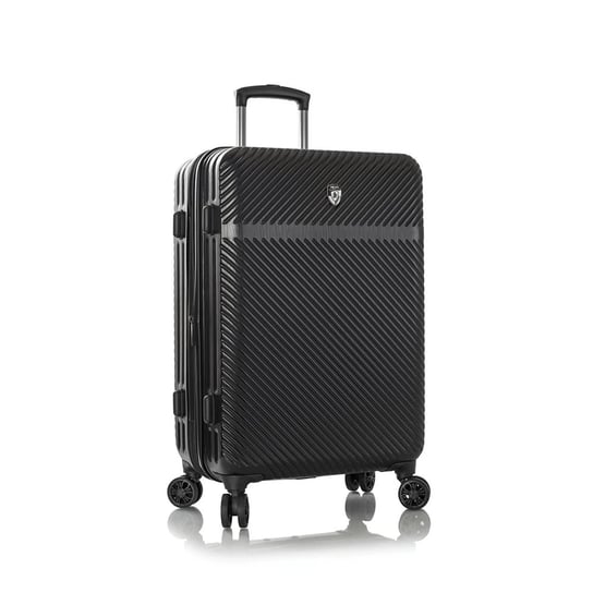 Heys Charge-A-Weigh 2.0 średnia czarna walizka kabinowa na kółkach Heys