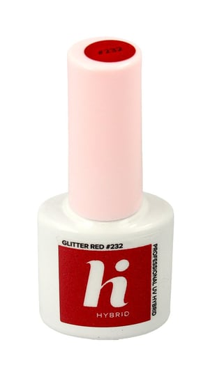 Hi Hybrid, Sparkle, lakier hybrydowy #232 Glitter Red, 5 ml Hi Hybrid