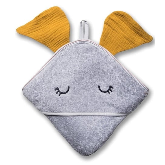 Hi Little One - Ręcznik Z Kapturem 100 X 100 Elephant Hooded Bath Towel Mustard Hi Little One