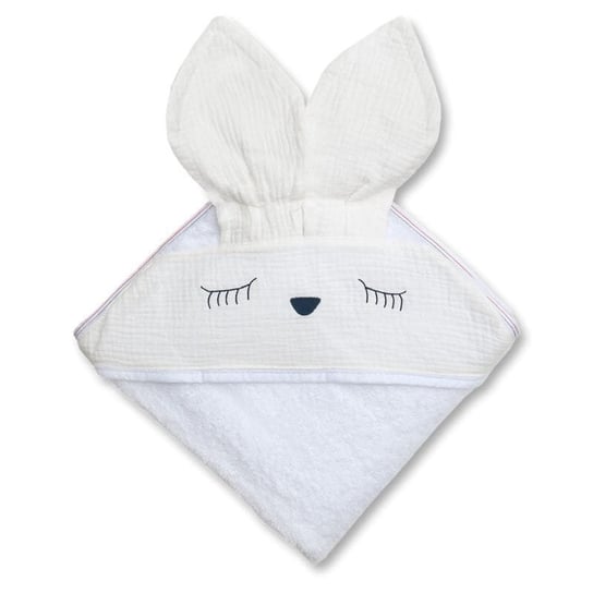 Hi Little One - Ręcznik Z Kapturem 100 X 100 Sleepy Bunny Hooded Bath Towel White Hi Little One