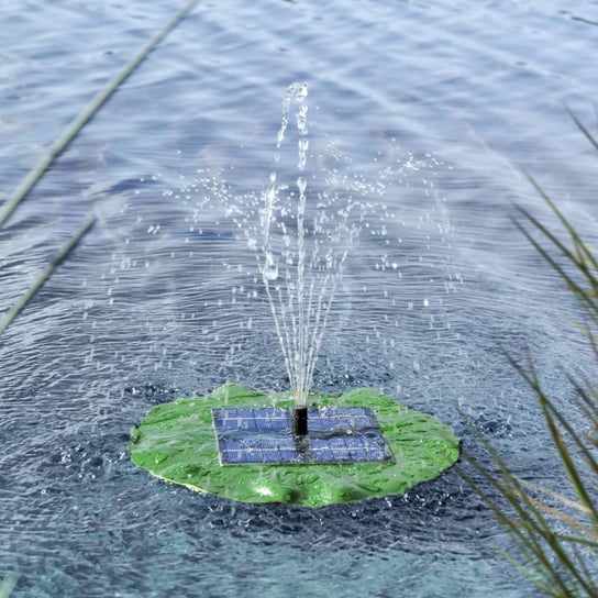 HI Pływająca fontanna z pompą, solarna, w kształcie liścia lotosu HI