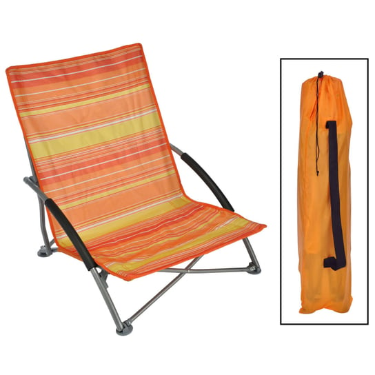 HI Składane krzesło plażowe, pomarańczowe, 65x55x25/65 cm HI