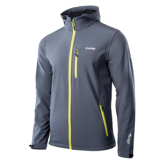 Hi-Tec, CAEN, Softshell męski, Moon Grey/Yellow Green, XXXL Hi-Tec