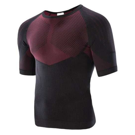 Hi-Tec, HANO Top sportowy, Bielizna termoaktywna męska, Bluza sportowa, Black/Dark Red, XL/XXL Hi-Tec