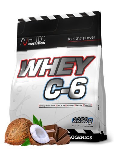 HI TEC, Odżywka białkowa, Whey C-6, 2250g, czekolada-kokos Hi-Tec