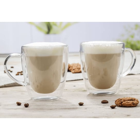 HI Zestaw szklanek do cappuccino, 2 szt., 270 ml, przezroczyste HI