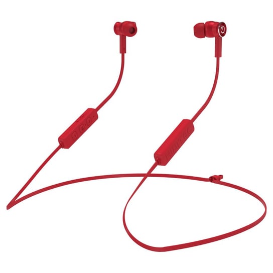 Hiditec | Sportowe słuchawki Bluetooth Aken | Wodoodporny | Słuchawki Kolor Czerwony | Bateria do 9 godzin | System słuchawkowy EARFIX zapobiegający upadkowi, zapobiegający upadkowi hiditec