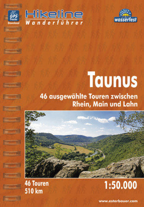 Hikeline Wanderführer Taunus 1 : 50 000 Esterbauer Gmbh, Esterbauer Verlag Gmbh