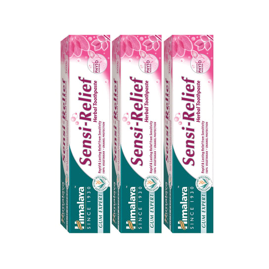 Himalaya Gum Expert, Ziołowa pasta do wrażliwych zębów, Sensi Relief, 3x75ml Himalaya