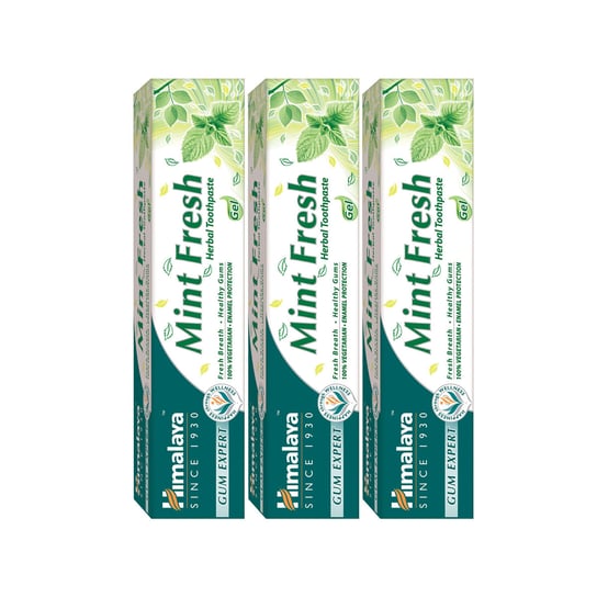 Himalaya Gum Expert, Ziołowa pasta do zębów w żelu odświeżająca oddech, Mint Fresh, 3x75ml Himalaya
