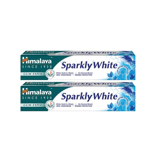 Himalaya, Gum Expert, Ziołowa wybielająca pasta do zębów, Sparkly White, 2x75ml Himalaya